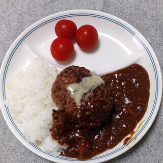 なんちゃってカレーバーグディッシュ